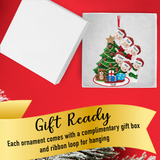 Personalized Present Peeking Family of 6 Christmas Ornament