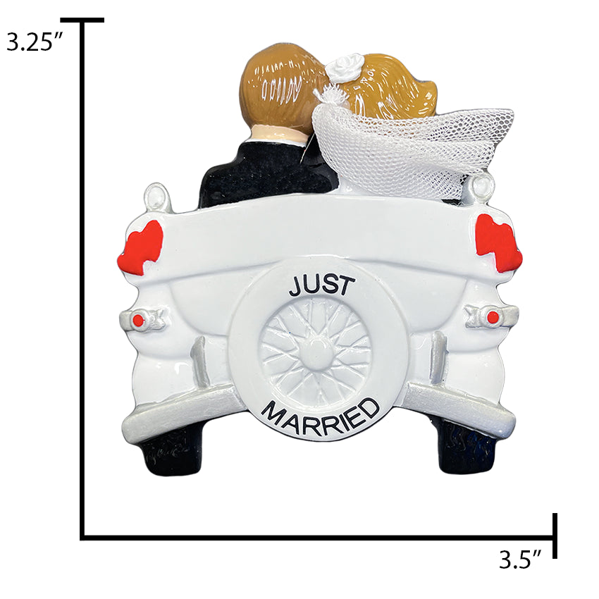 Personalized Couple Just Married  Christmas Ornament