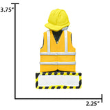 Personalized Construction Safety Vest  Christmas Ornament