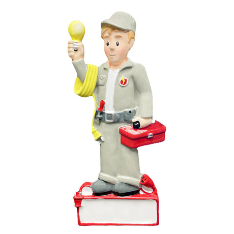 Personalized Electrician Christmas Ornament