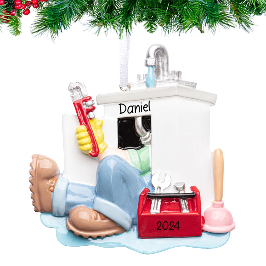 Personalized Plumber Christmas Ornament