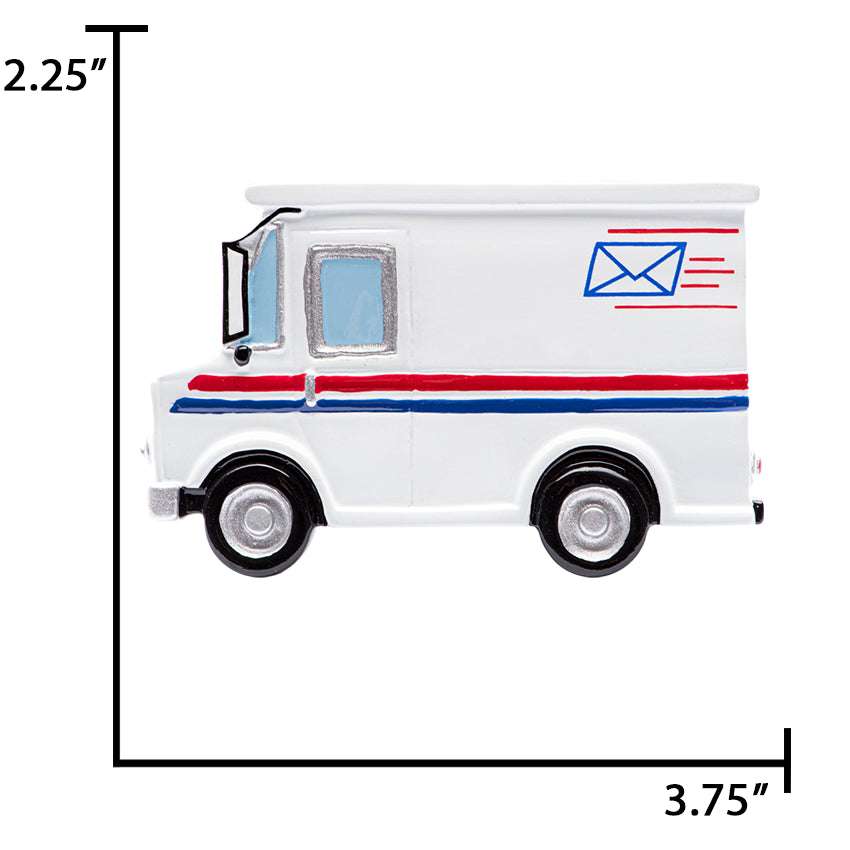 Personalized Mail Truck Christmas Ornament