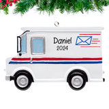 Personalized Mail Truck Christmas Ornament
