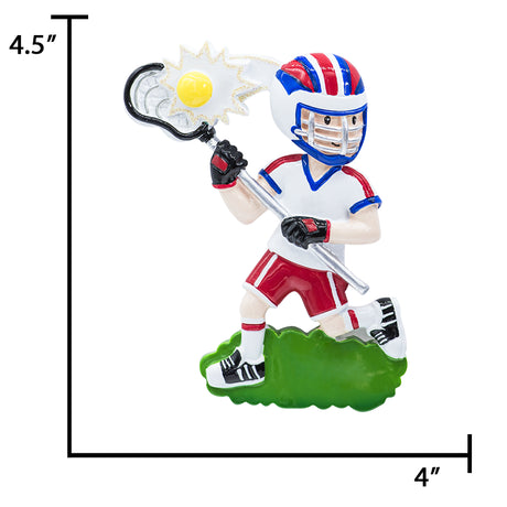 Personalized Lacrosse Boy Christmas Ornament 2025