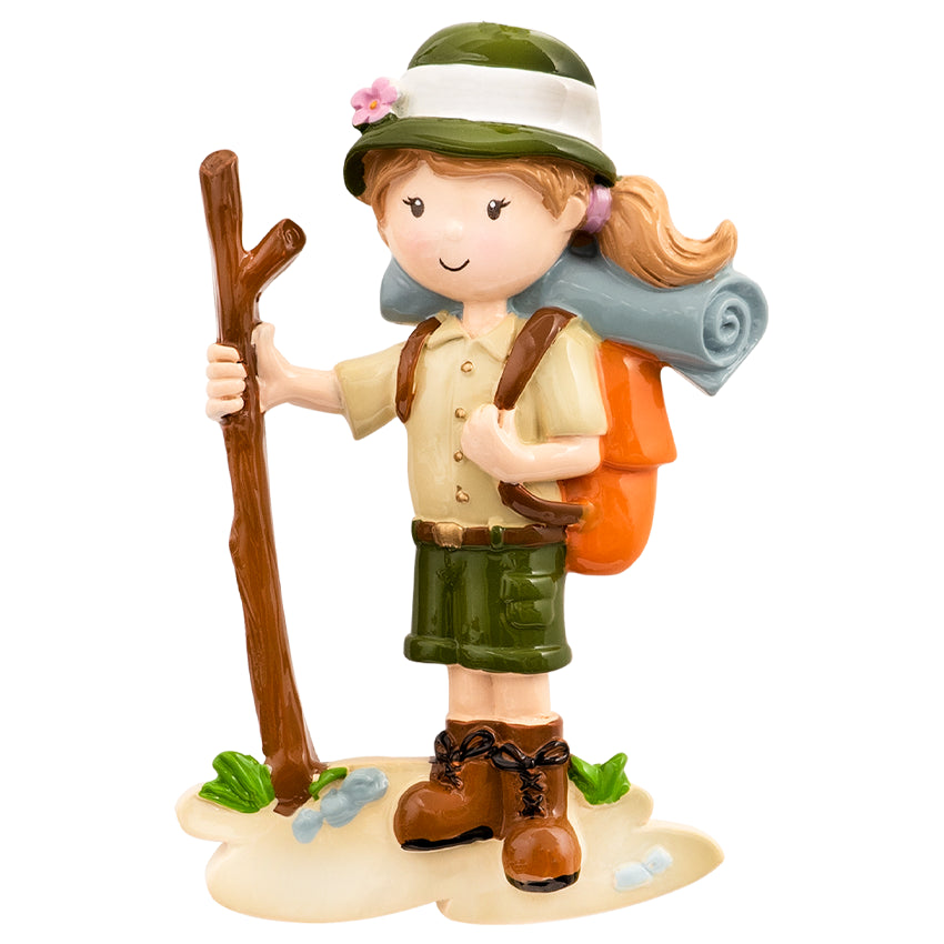 Personalized Hiking Girl Christmas Ornament