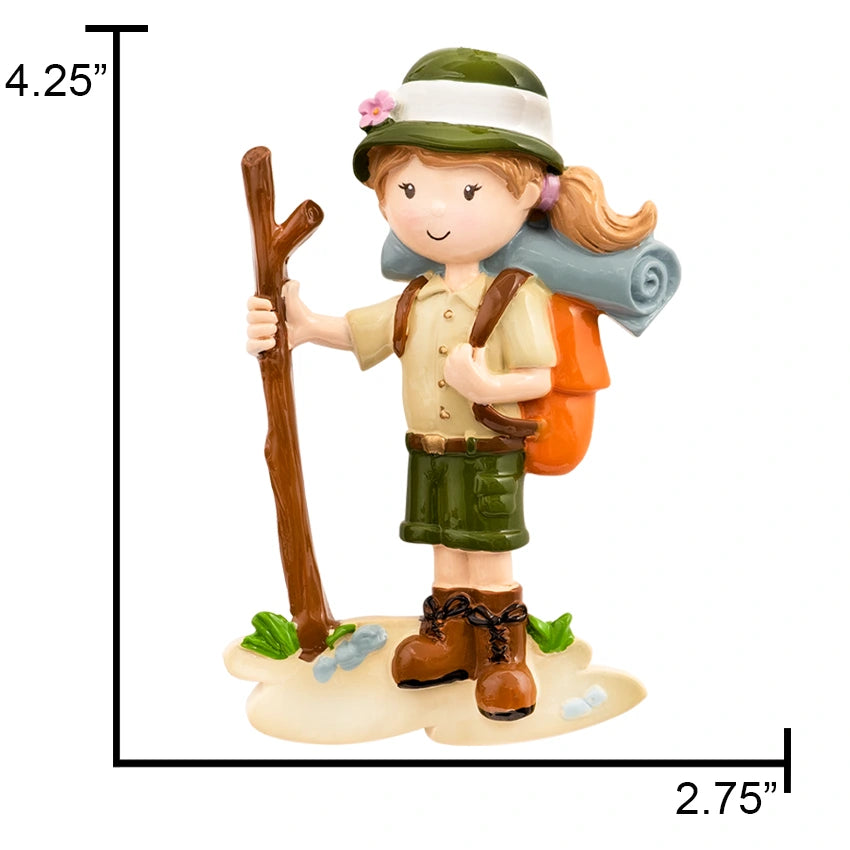 Personalized Hiking Girl Christmas Ornament