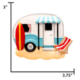 Personalized RV Camper Christmas Ornament - Beach Camping