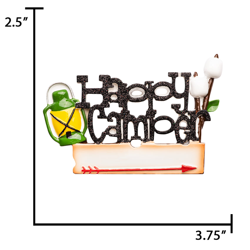 Personalized Camping Christmas Ornament