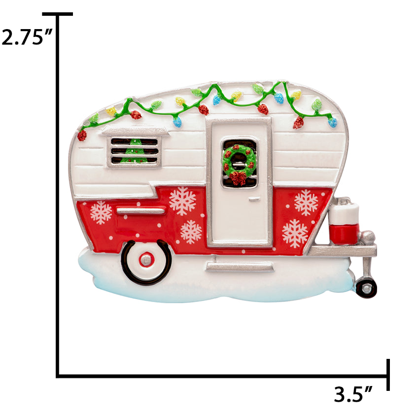 Personalized RV Christmas Camper Ornament