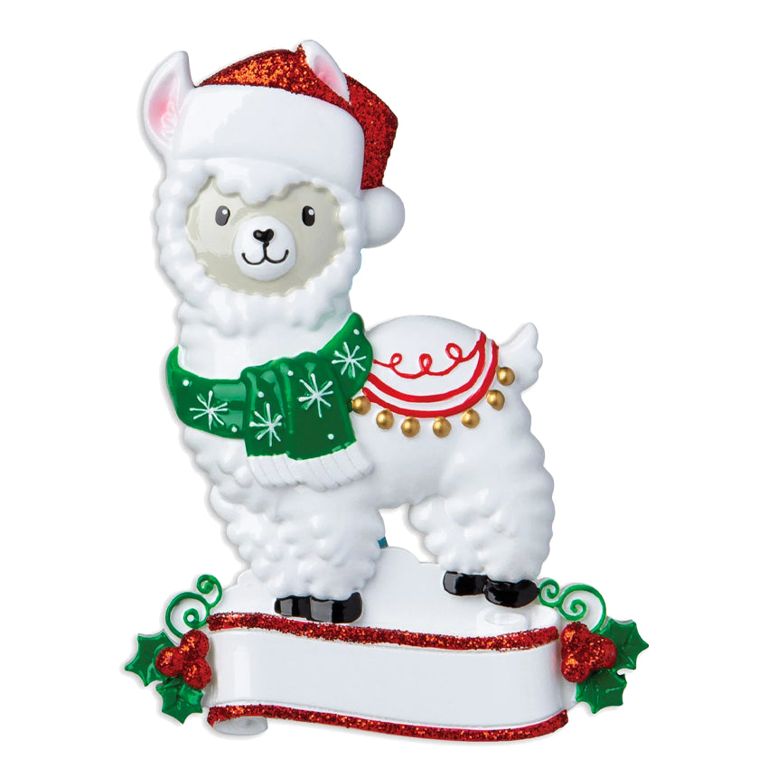Personalized Llama Christmas Ornament