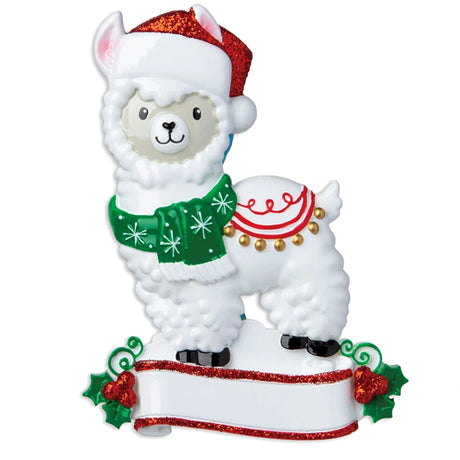 Personalized Llama Christmas Ornament
