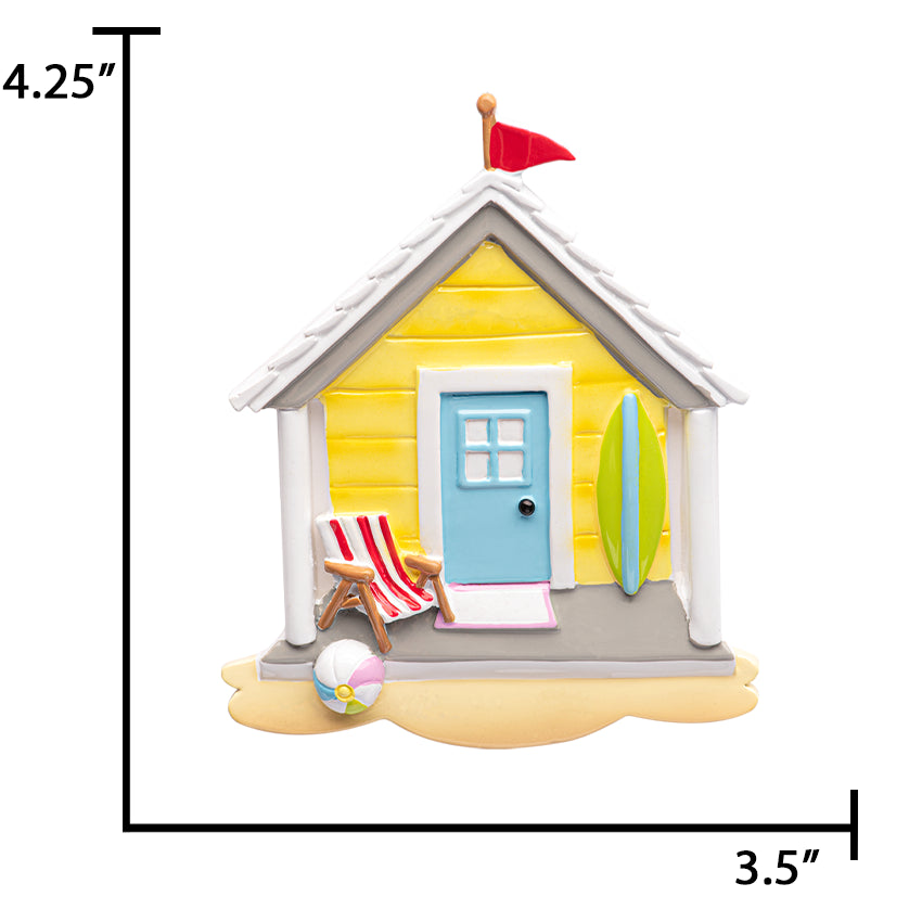 Personalized Beach House Christmas Ornament
