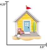 Personalized Beach House Christmas Ornament