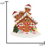 Personalized Gingerbread House Couple Christmas Ornament