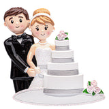 Personalized Just Married - Wedding Cake Christmas Ornament