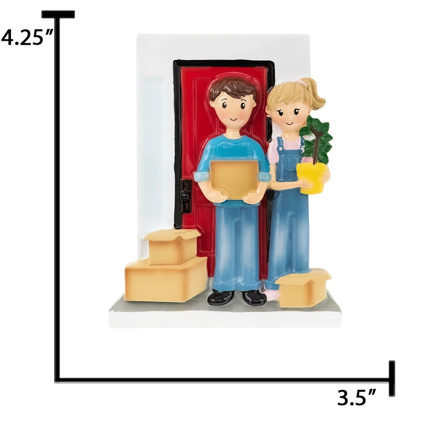 Personalized Moving in Couple Christmas Ornament