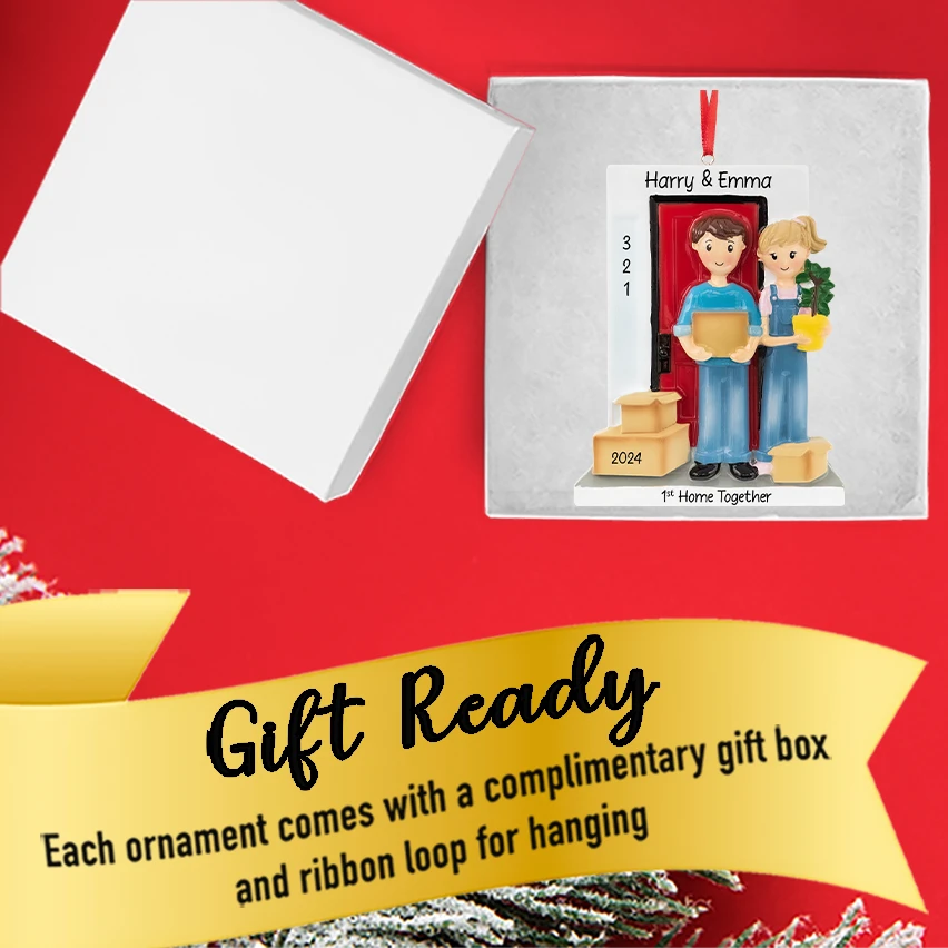 Personalized Moving in Couple Christmas Ornament