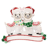 Custom Llama Couple Christmas Ornament