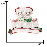 Custom Llama Couple Christmas Ornament