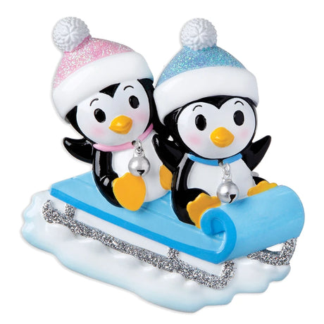 Sample twins ornament shown without personalization.