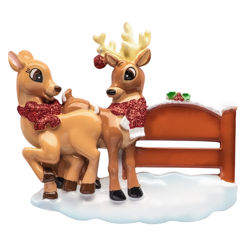 Personalized Reindeer CoupleOur First Christmas Together Ornament