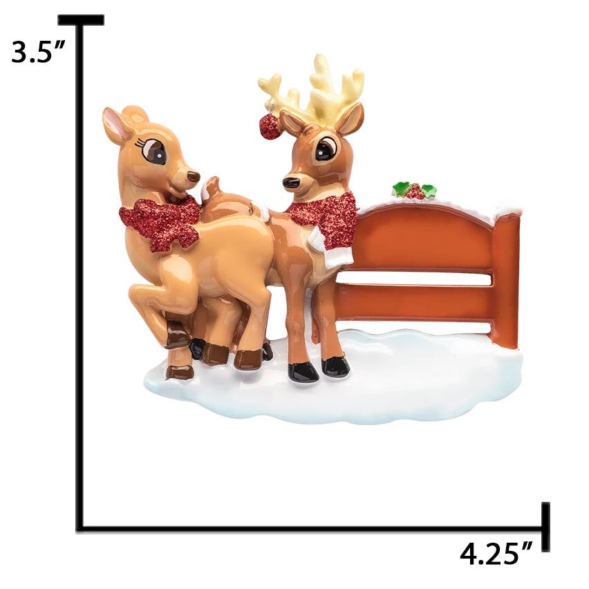 Personalized Our First Christmas Together Ornament - Reindeer Couple
