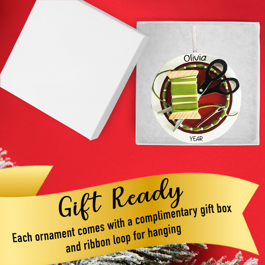 Personalized Sewing Christmas Ornament - Gift to Tailor