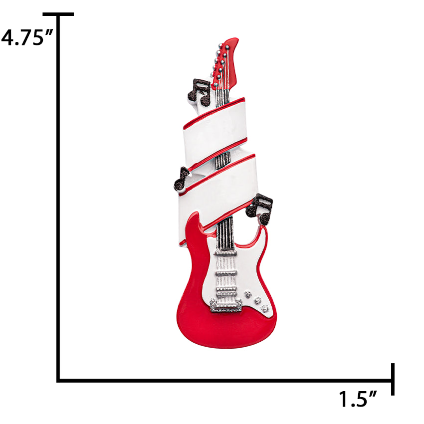 Personalized Electric Guitar Musical Instrument Christmas Ornament