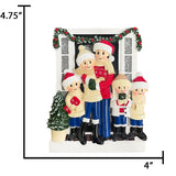 Personalized Door Family of 5 Christmas Ornament