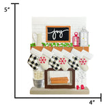Personalized Fireplace Mantel Family of 6 Christmas Ornament
