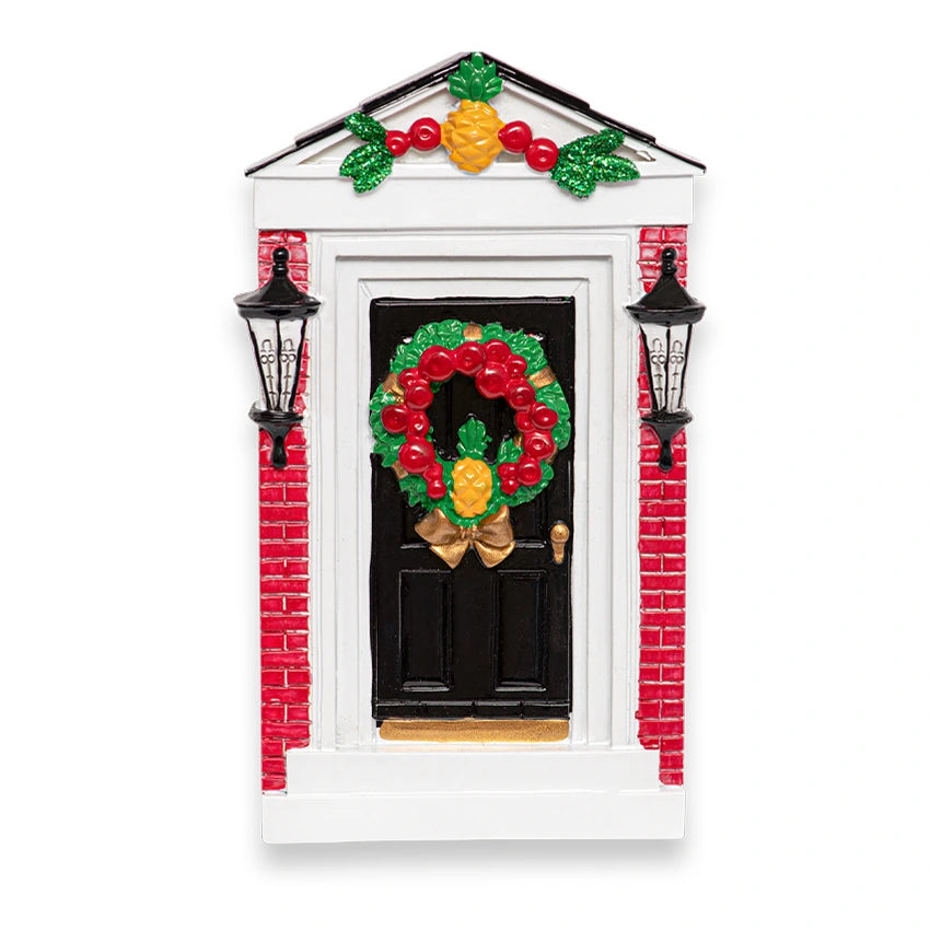 Personalized New Home / Colonial Door Christmas Ornament