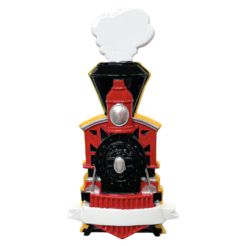 Personalized Train Christmas Ornament - Choo Choo Locomotive
