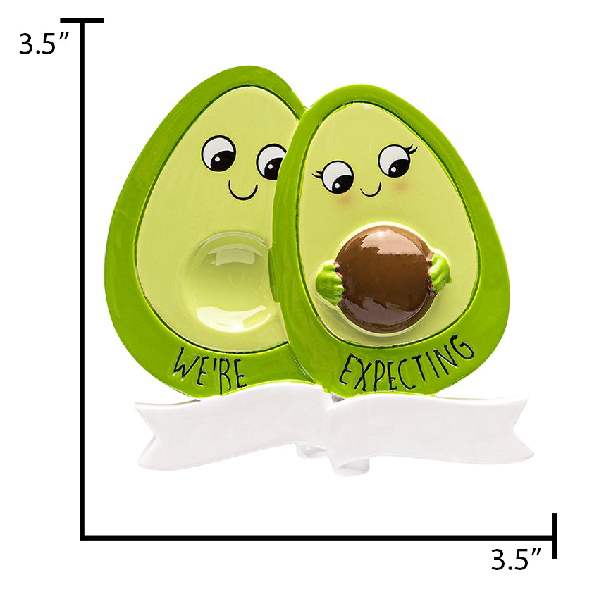 Personalized Expecting Family of 3 Christmas Ornament 2025