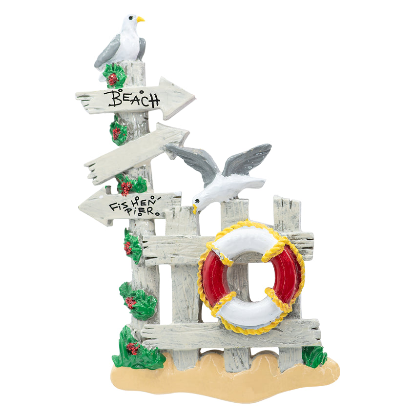 Personalized Beach Gate Christmas Ornament