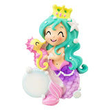 Personalized Mermaid & Seahorse Christmas Ornament