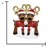 Personalized Reindeer Couple Christmas Ornament 2025