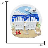 Personalized Beach Chair Couple Christmas Ornament