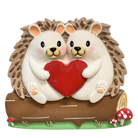 Personalized Hedgehog Couple Our First Christmas Together Ornament