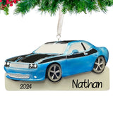 Personalized Muscle Car Christmas Ornament - American Muscle Automobile