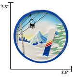 Personalized Round Snowboard Christmas Ornament