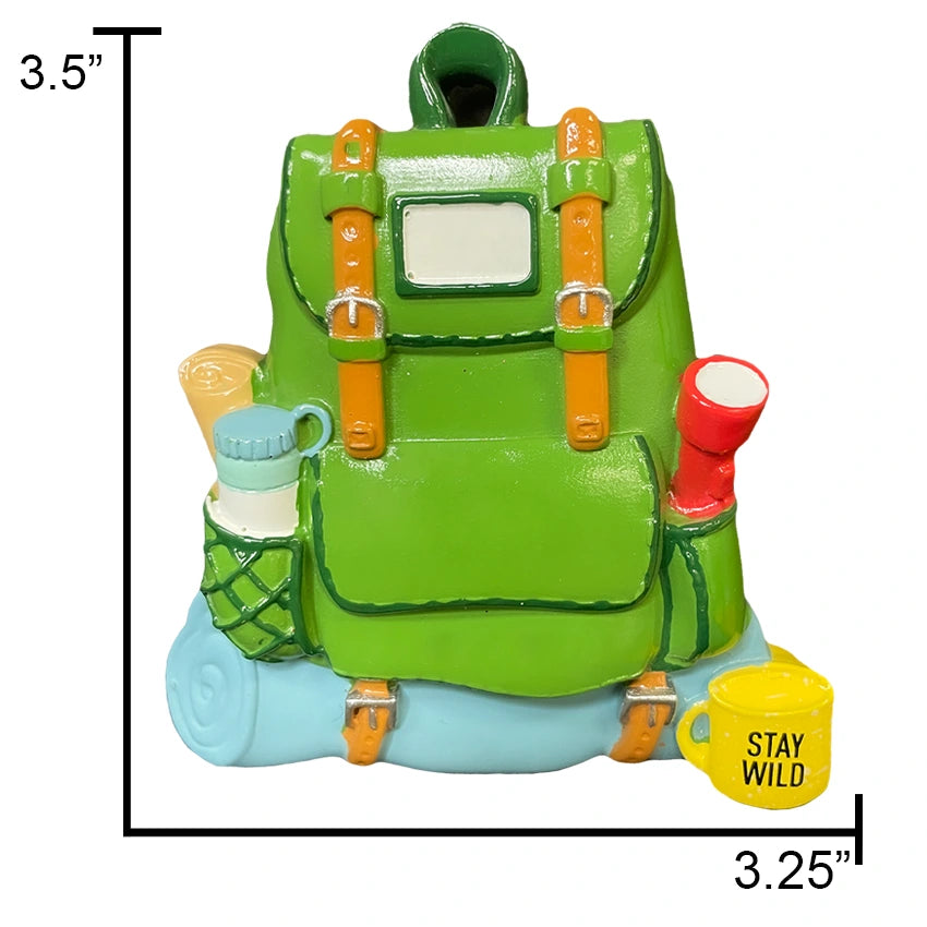 Personalized Hiking Backpack Christmas Ornament - Hiker Camper Gift