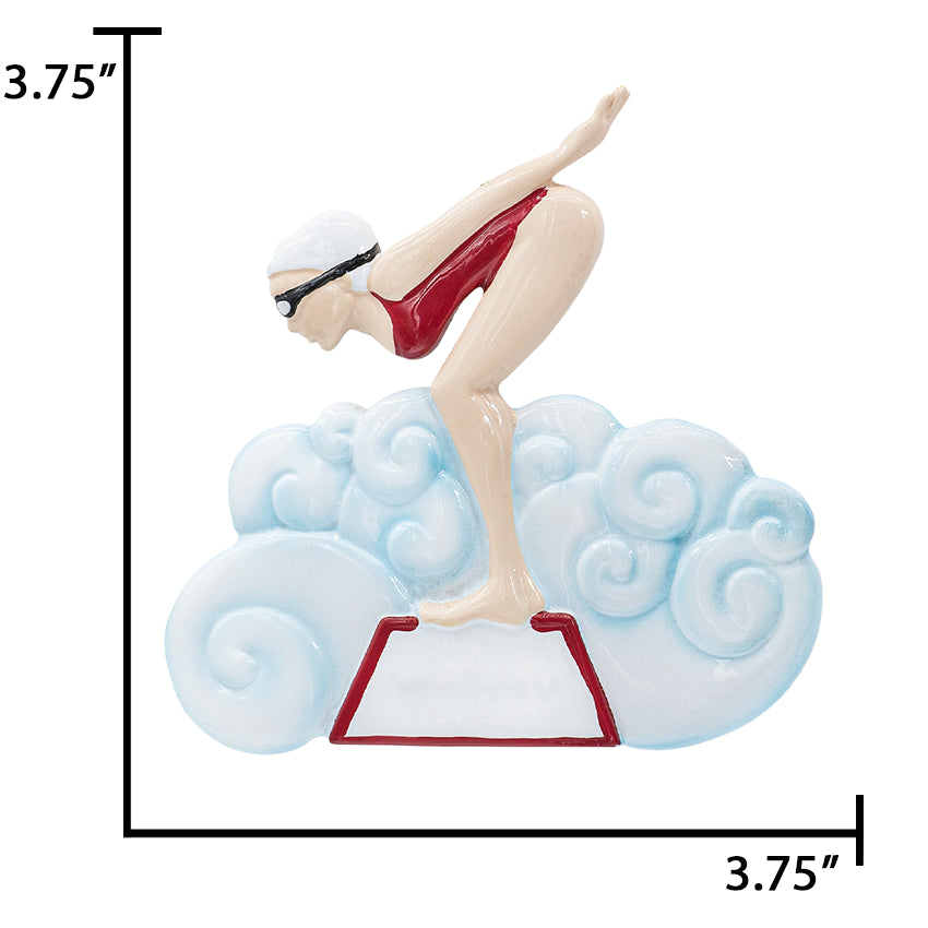 Personalized Swimming Girl Christmas Ornament 2025