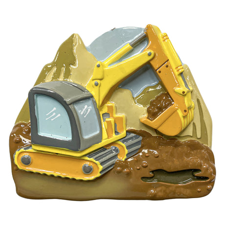 Personalized Excavator Christmas Ornament - Construction Bulldozer Gift
