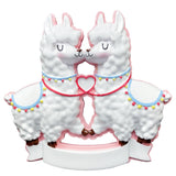 Personalized Our First Christmas Together Ornament Kissing Llama Couple