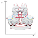 Personalized Our First Christmas Together Ornament Kissing Llama Couple