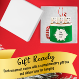 Personalized Marshmallow Family of 3 Christmas Ornament