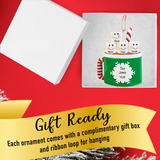 Personalized Marshmallow Family of 4 Christmas Ornament