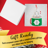 Personalized Marshmallow Family of 6 Christmas Ornament