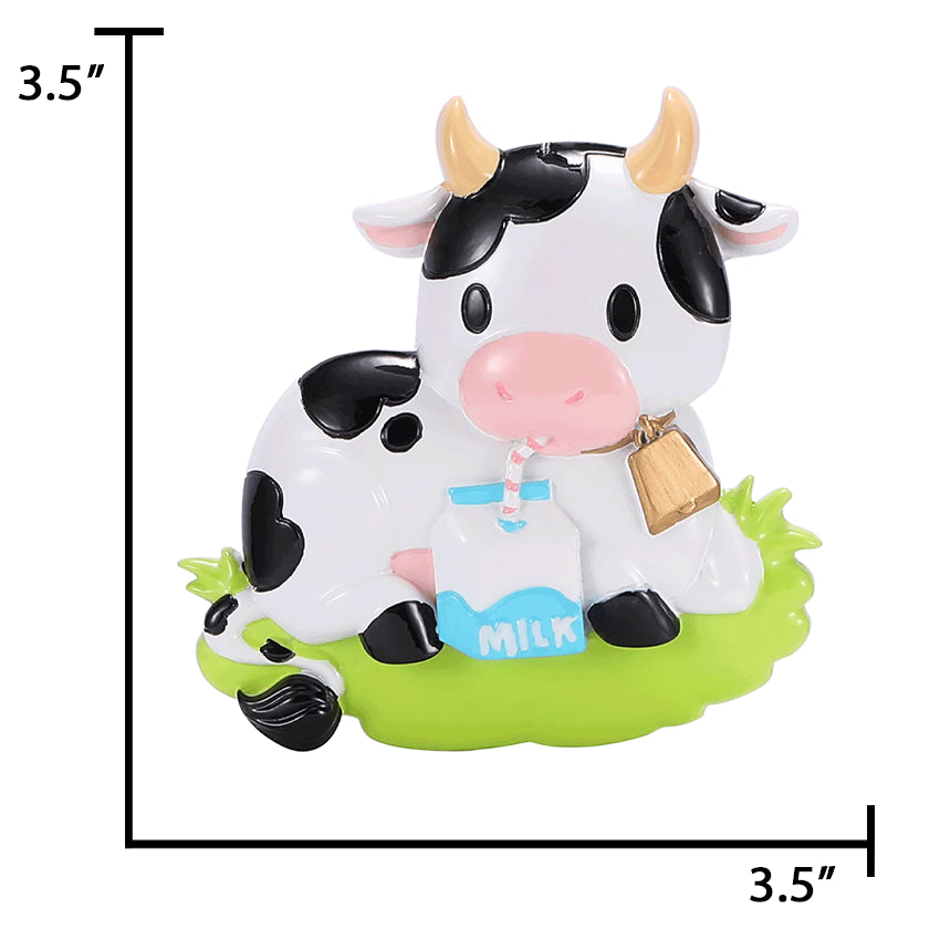 Personalized Cow Christmas Ornament