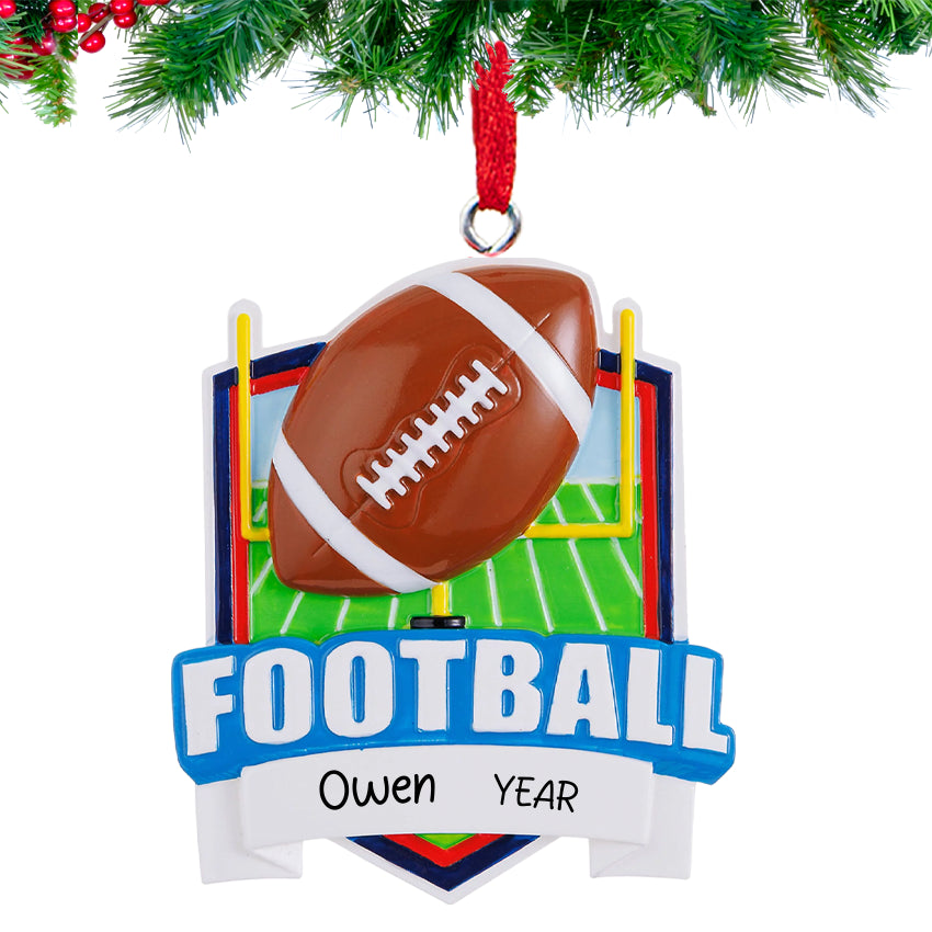 Football Personalized Christmas Ornament